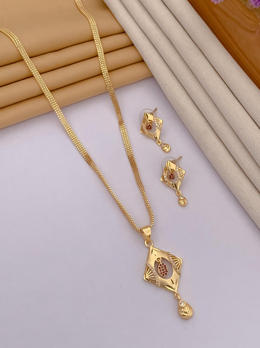 Sleek Serenity Pendant Set