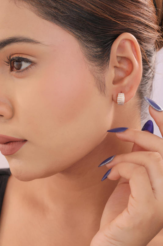 Zircon Spark Hoop Earrings