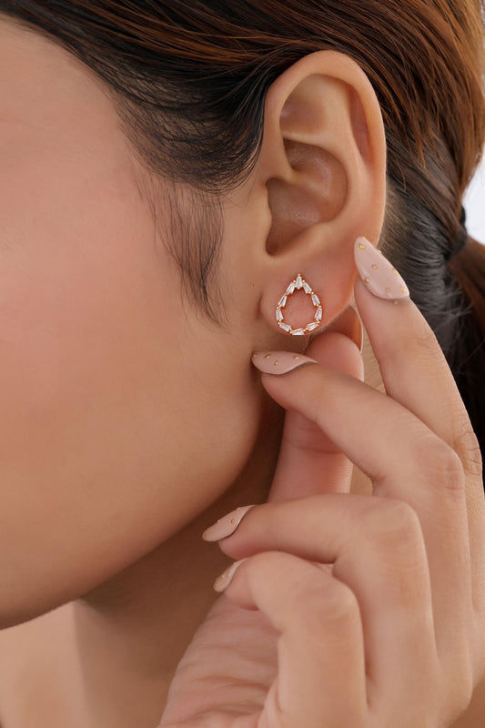 Golden Halo Stud Earrings