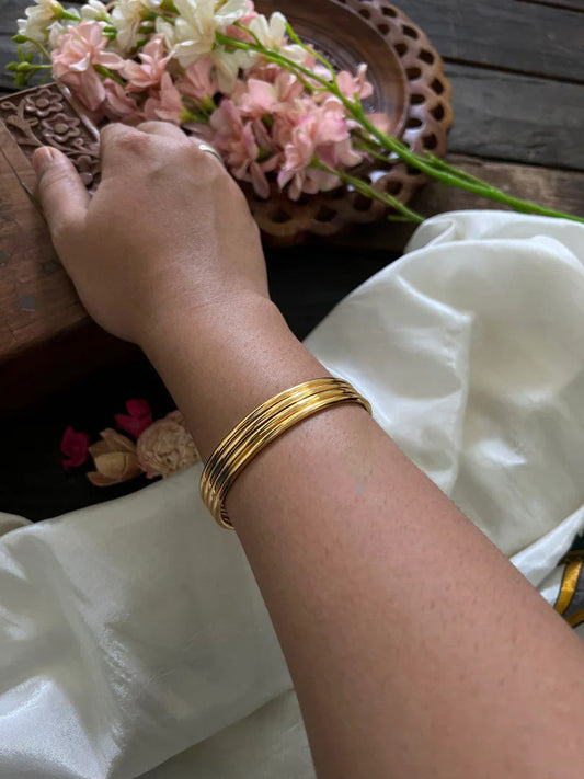 Payal Gold Bangles Set for Women and Girls (Set of 4)