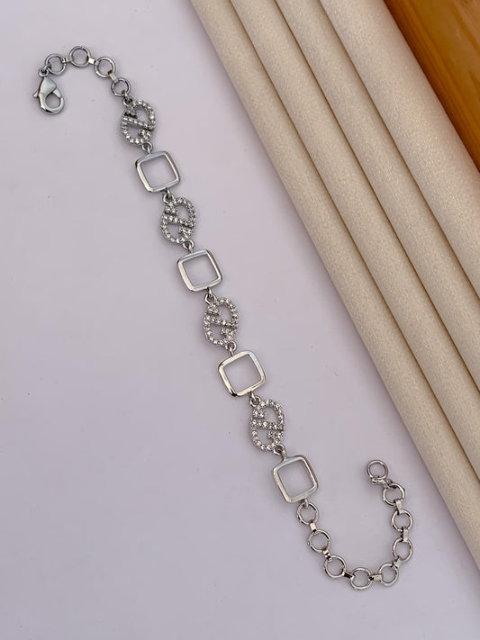 Stationed Shine Silver Bracelet