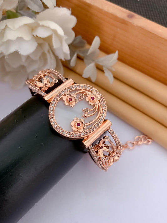 Pretty Princess Solitiare Rose Gold Bracelet