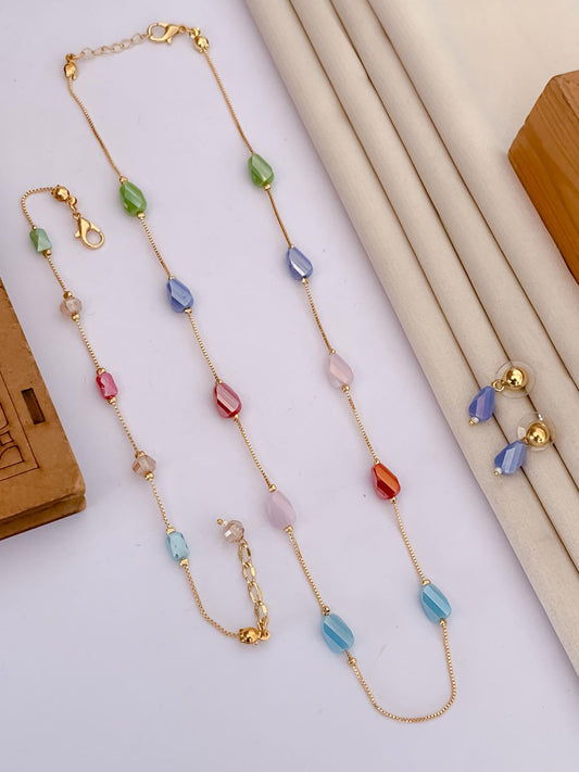 Statement Queen Mala With Earring