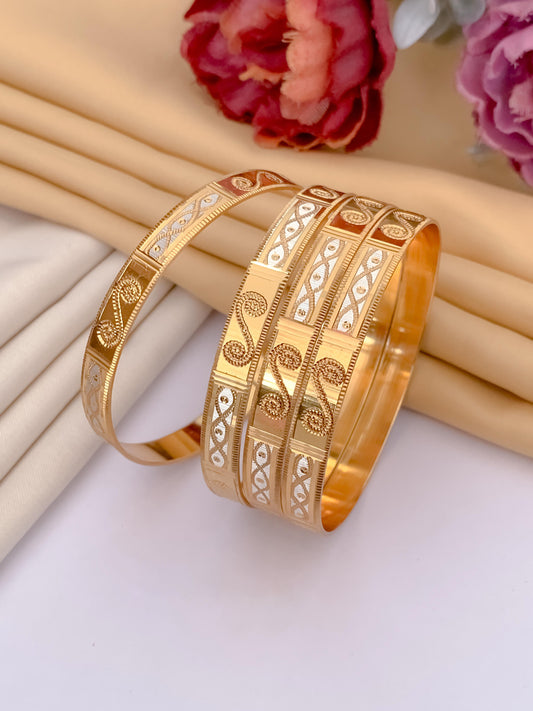 Contemporary Pattern Bangle ( Set of 4)