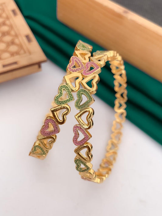 Gilded Geometric Bangle