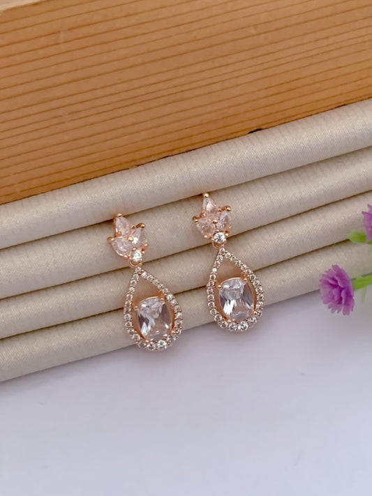 Golden Leaf Drop Earrings