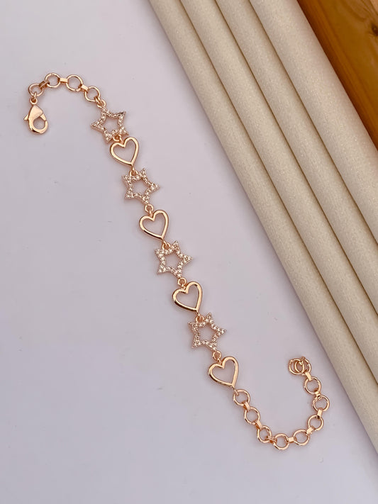 Baguetty Bar Rose Gold Bracelet