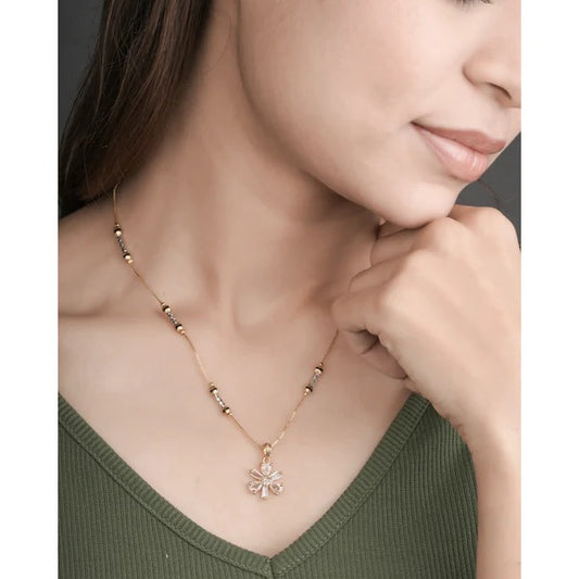Six Wave Diamond Mangalsutra